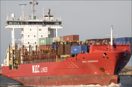 "WEC VERMEER" ABOVE 1,300 TEU